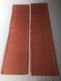 Listing 6 of 14 for Vintage Japanese Peach Silk Obi Panels Fabric Pieces X2