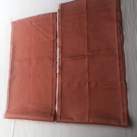 Listing 7 of 14 for Vintage Japanese Peach Silk Obi Panels Fabric Pieces X2