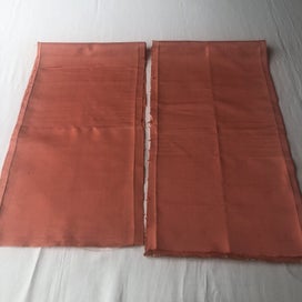 Listing 8 of 14 for Vintage Japanese Peach Silk Obi Panels Fabric Pieces X2
