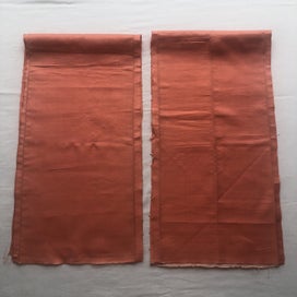 Listing 13 of 14 for Vintage Japanese Peach Silk Obi Panels Fabric Pieces X2