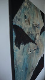 Listing 4 of 10 for LARGE OIL ON CANVAS - Evil Pervades When Good People Do Nothing