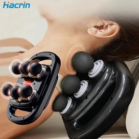 Listing 2 of 7 for Fascia Gun Muscle Massager Gun Six Heads High Frequency Neck Waist Massage Ma...