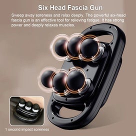 Listing 5 of 7 for Fascia Gun Muscle Massager Gun Six Heads High Frequency Neck Waist Massage Ma...