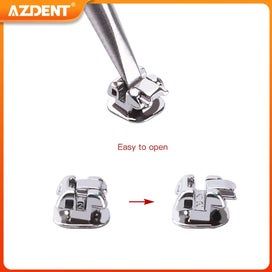 Listing 4 of 7 for AZDENT Dental Orthodontic Brackets Self-Ligating Braces Inserted Crimpable Mo...