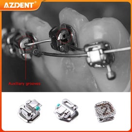 Listing 6 of 7 for AZDENT Dental Orthodontic Brackets Self-Ligating Braces Inserted Crimpable Mo...