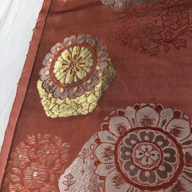 Listing 4 of 17 for Vintage Japanese Woven Silk Fabric Piece