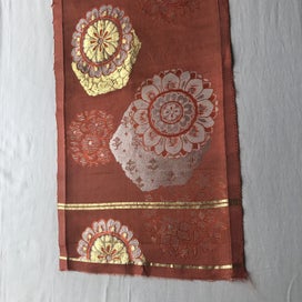 Listing 12 of 17 for Vintage Japanese Woven Silk Fabric Piece