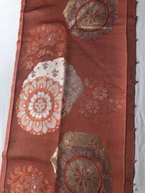Listing 3 of 20 for Vintage Japanese Woven Silk Obi Fabric Piece Upholstery