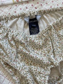 Listing 4 of 5 for Baby girl blanket shorts, headband, soft toy