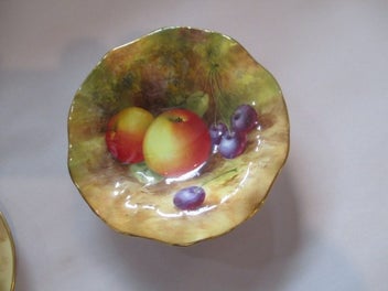 Listing 5 of 5 for ROYAL WORCESTER MINIATURE FRUIT DISH. HAND PAINTED