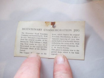 Listing 2 of 7 for ROYAL WORCESTER BI CENTENARY 1951 JUG