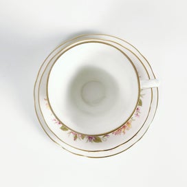 Listing 3 of 17 for Colclough - "Wayside" Bone China Floral Trio Set