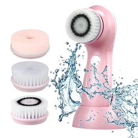 Listing 2 of 5 for 3 In 1 Face Cleansing Brush Silicone Facial Brush Electric Wash Face Machine D