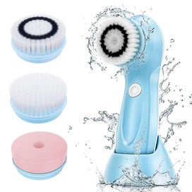 Listing 3 of 5 for 3 In 1 Face Cleansing Brush Silicone Facial Brush Electric Wash Face Machine D