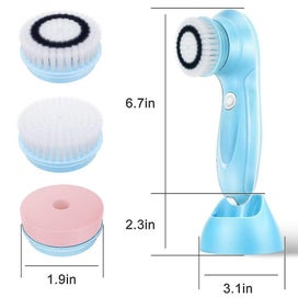 Listing 5 of 5 for 3 In 1 Face Cleansing Brush Silicone Facial Brush Electric Wash Face Machine D