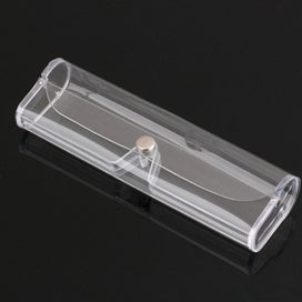 Listing 1 of 1 for Soft Eyeglass Case Rectangular Clear Pvc Plastic Sunglass Box Button Closure