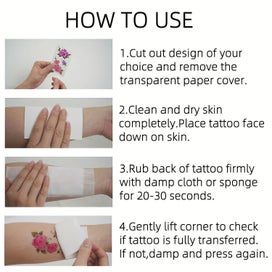 Listing 5 of 5 for Colorful Waterproof Tattoo Sticker With Tattoo Sticker