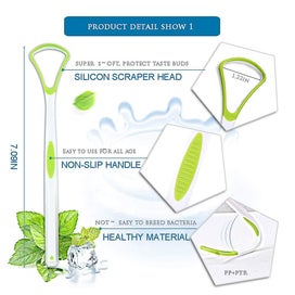Listing 3 of 5 for [soft Silicon] 3pcs Tongue Scraper Cleaner, Oral Scrapers, Premium Sweeper Sets,