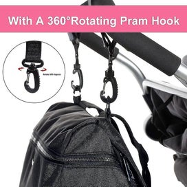 Listing 3 of 5 for Hook Set Of 4 Stroller Hooks Hook Stroller Universal Stroller Hooks Black Gift