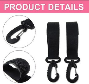 Listing 5 of 5 for Hook Set Of 4 Stroller Hooks Hook Stroller Universal Stroller Hooks Black Gift