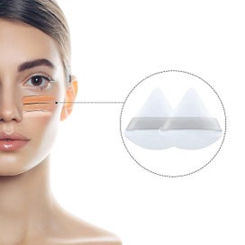 Listing 2 of 5 for 12 Pieces Pure Cotton Face Powder Puff, Soft Triangle Makeup Puff For Loose