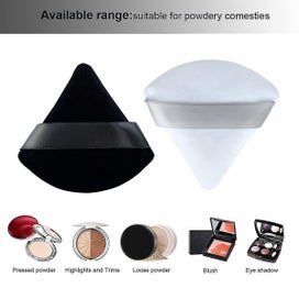 Listing 5 of 5 for 12 Pieces Pure Cotton Face Powder Puff, Soft Triangle Makeup Puff For Loose