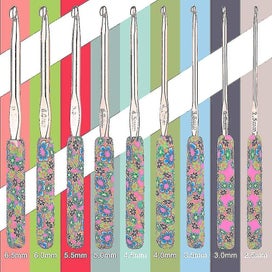 Listing 3 of 5 for Floral Crochet Hooks Set 9 Pack, Crochet Hook Sets Soft Grip, Lightweight