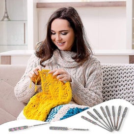 Listing 5 of 5 for Floral Crochet Hooks Set 9 Pack, Crochet Hook Sets Soft Grip, Lightweight