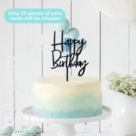 Listing 2 of 5 for 20pcs Happy Birthday Cake Topper With Black Acrylic For Party Decorations