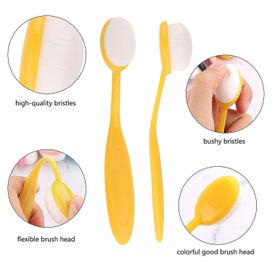 Listing 3 of 5 for Ink Brushes, 10 Pieces Colorful Makeup Brushes Set Professional Oval Cosmetic Br