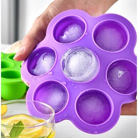 Listing 4 of 5 for purple Silicone Popsicle Molds With Plastic Sticks Bpa Free Multifunctiona