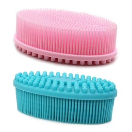 Listing 2 of 5 for Silicone Body Scrubber Exfoliating Bath Body Brush For Shower 2 Pack