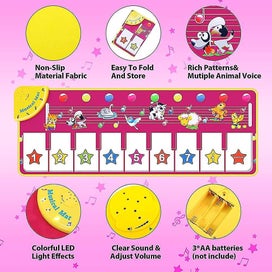 Listing 3 of 5 for Music Mat Toy Piano Mat Cute Animal Voices Musical Mat Touch Play Mat Piano Ma