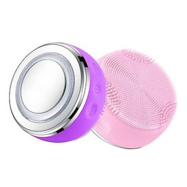 Listing 5 of 5 for Electric Facial Cleansing Brush Rechargeable Silicone Ex foliating Face Scrubb
