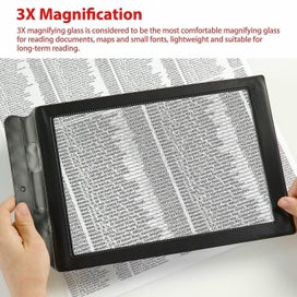 Listing 3 of 5 for Magnifying Glass A4 Full Page 3x Magnifier Sheet Book Reading Aid Lens Large