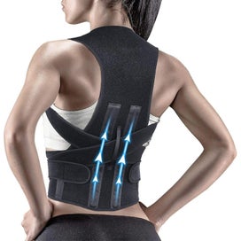Listing 1 of 4 for Orthodontic Belt Comfortable Black Cloth Back Corrector Brace For Adult And Ch