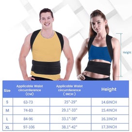 Listing 2 of 4 for Orthodontic Belt Comfortable Black Cloth Back Corrector Brace For Adult And Ch