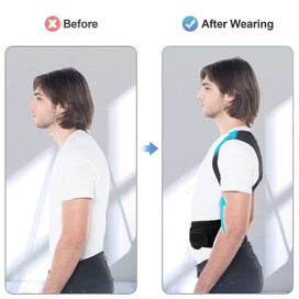 Listing 3 of 4 for Orthodontic Belt Comfortable Black Cloth Back Corrector Brace For Adult And Ch