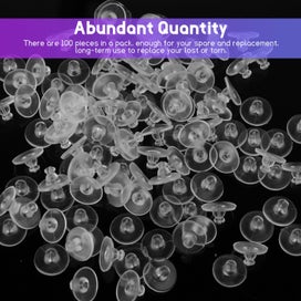 Listing 3 of 10 for Plastic Earring Posts Earring Backs Jewelry DIY Earring