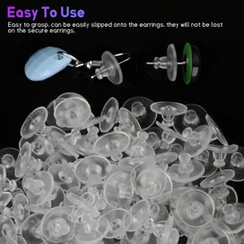 Listing 5 of 10 for Plastic Earring Posts Earring Backs Jewelry DIY Earring