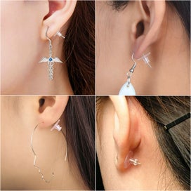 Listing 7 of 10 for Plastic Earring Posts Earring Backs Jewelry DIY Earring