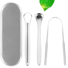 Listing 1 of 5 for 3pcs set Tongue Cleaner Tongue Scrapers For Oral Cleaning Fresher Breath Oral