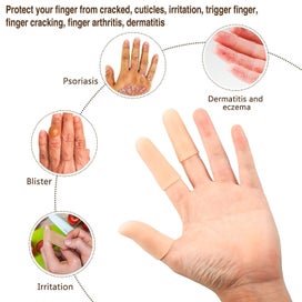 Listing 3 of 5 for 30 Pieces apricot gel Finger Protector Silicone Finger Cots Finger Cover Cap F