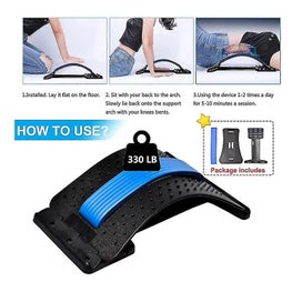 Listing 4 of 5 for Back Stretcher Lumbar Back Pain Relief Device Back Massager For Adult 4 Level