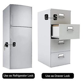 Listing 2 of 4 for Refrigerator Lock With Key Refrigerator Cabinet Child Safety Anti-theft Window