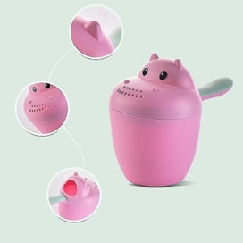 Listing 3 of 4 for Kids Baby Shampoo Cup Cartoon Hippo Shape Baby Bath Shower Caps Cup Spoons Bat