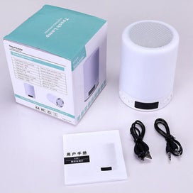 Listing 3 of 6 for Bedside Lamp with Bluetooth Speaker Digital Calendar Alarm Clock