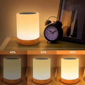 Listing 5 of 6 for Bedside Lamp with Bluetooth Speaker Digital Calendar Alarm Clock