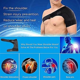 Listing 4 of 5 for Size Madjustable Bandage Shoulder Brace Shoulder Brace For Sports Injury Preve
