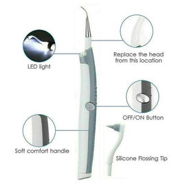 Listing 2 of 5 for Electric Ultrasonic Tooth Cleaner With Replacement Head Oral Teeth Stain Denta